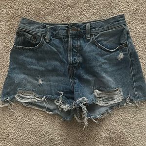 We The Free Distressed Denim Shorts